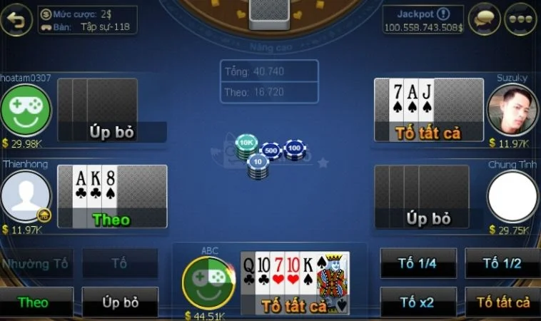Trò Chơi Xì Tố Tại Bet88 Dành Cho Người Chơi Việt Đỉnh Cao 2 Bàn chơi Xì Tố tại Bet88